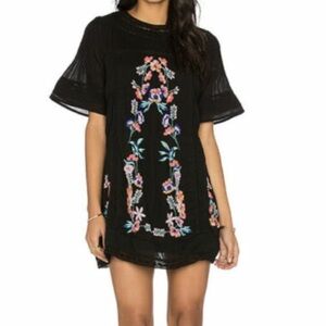 FREE PEOPLE perfectly victorian black dress